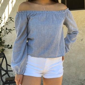 Brandy Melville Off the Shoulder Peasant Top